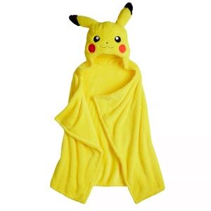 Kids Pokemon Pikachu Hooded Throw Blanket